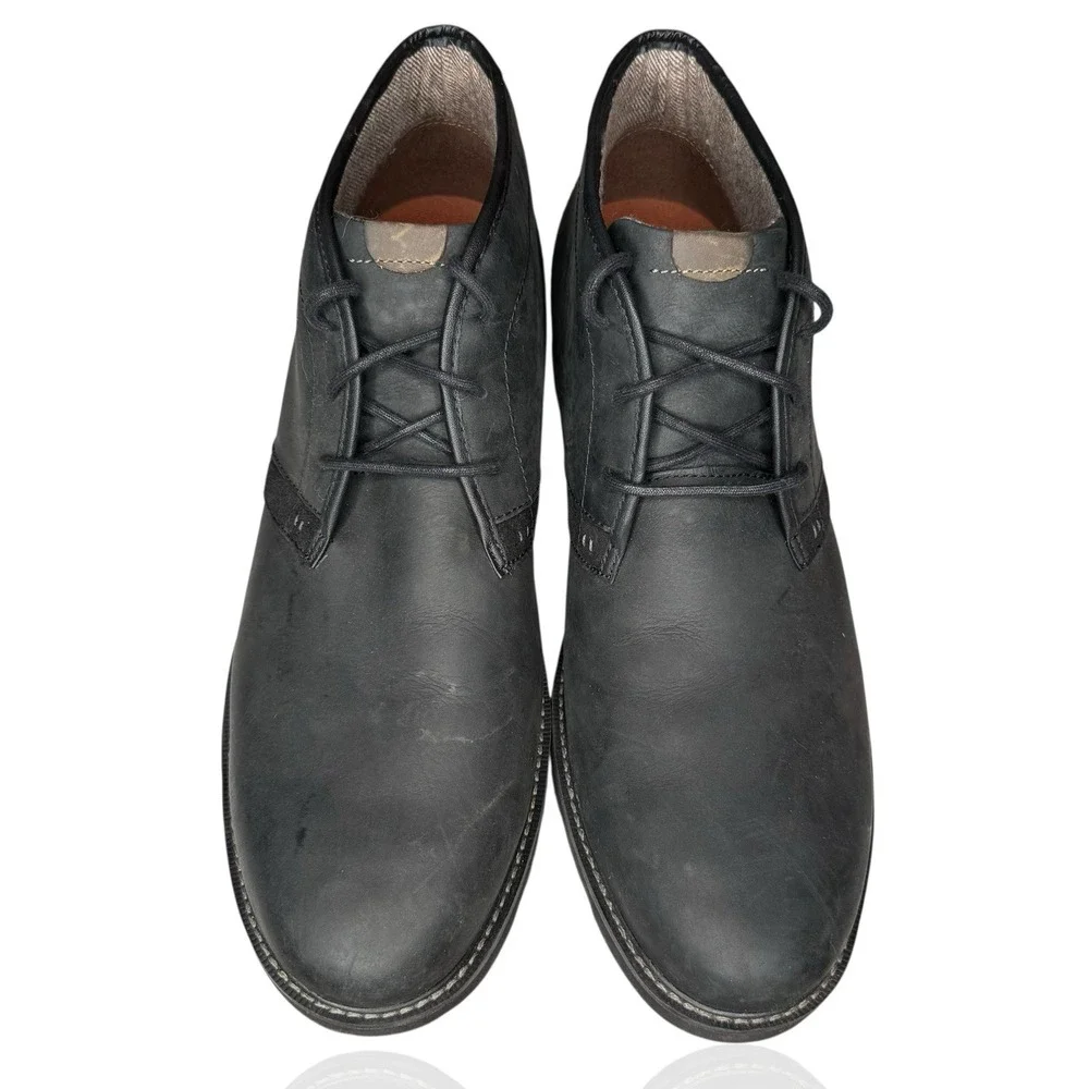 Dunham RevDash Leather Chukka Boots Black 15 D Lace Up Waterproof‎ Shoes